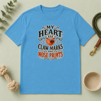 My Heart Has Claw Marks and Nose Prints Valentine Pet T-Shirt