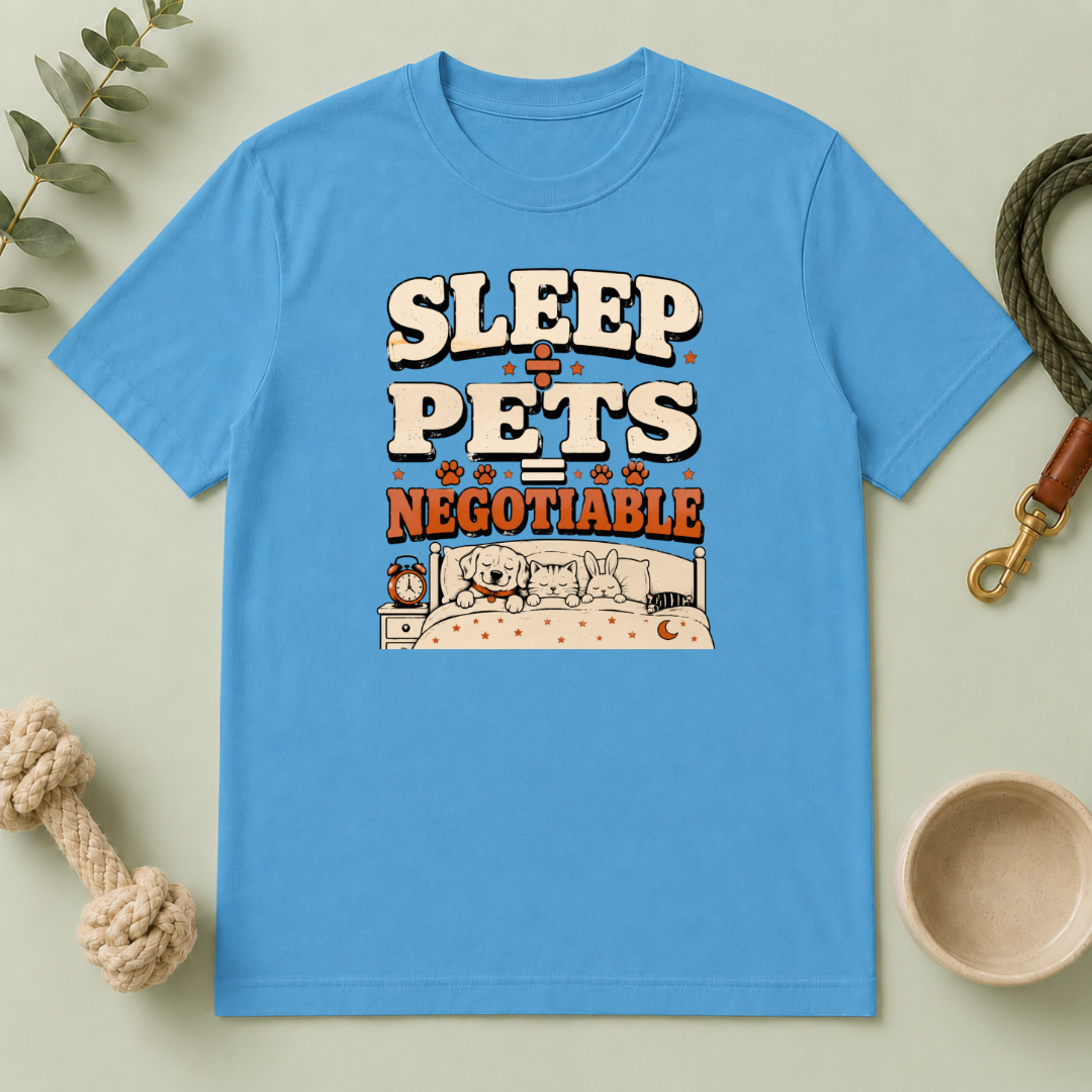 Sleep ?ú Pets = Negotiable Multi-Pet Math T-Shirt