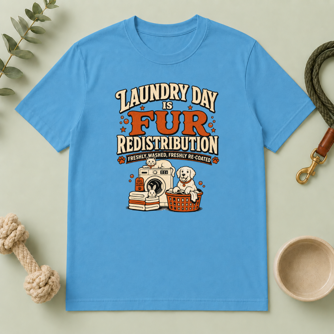 Laundry Day Is Fur Redistribution Multi-Pet Lifestyle T-Shirt