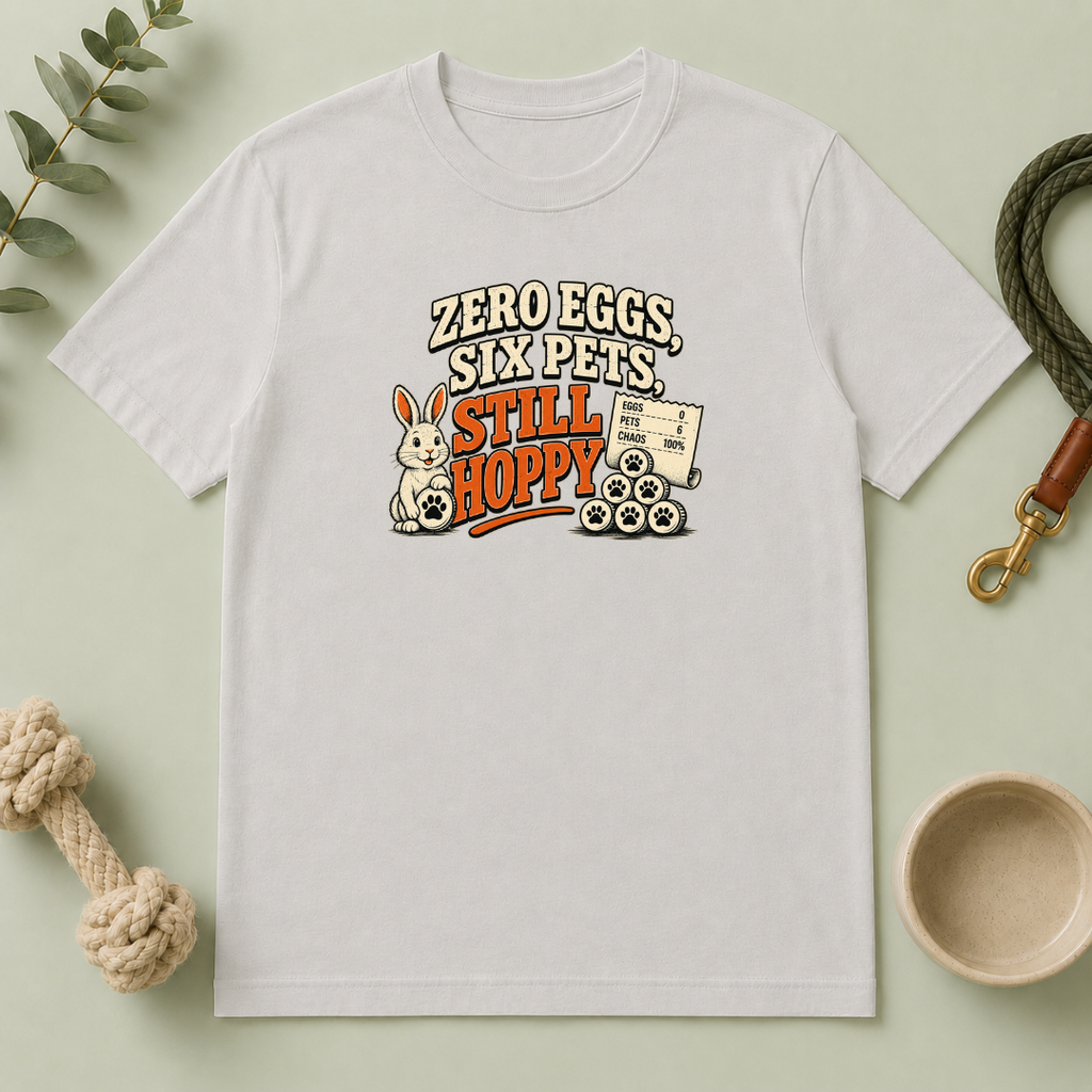 Zero Eggs, Six Pets, Still Hoppy Easter Tee