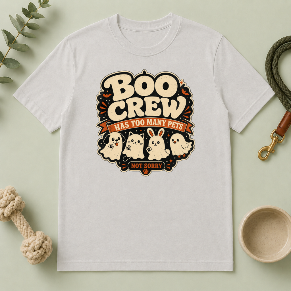 Boo Crew Has Too Many Pets Halloween T-Shirt