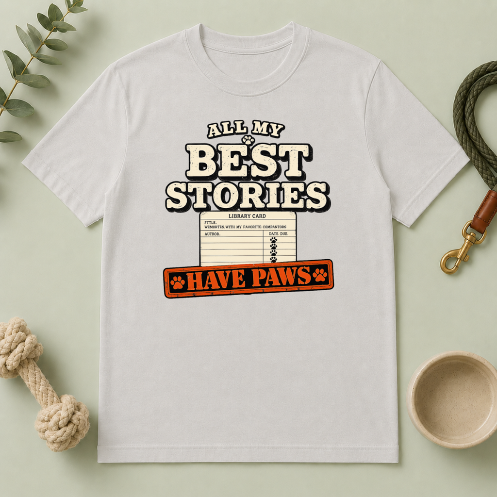 All My Best Stories Have Paws Tee