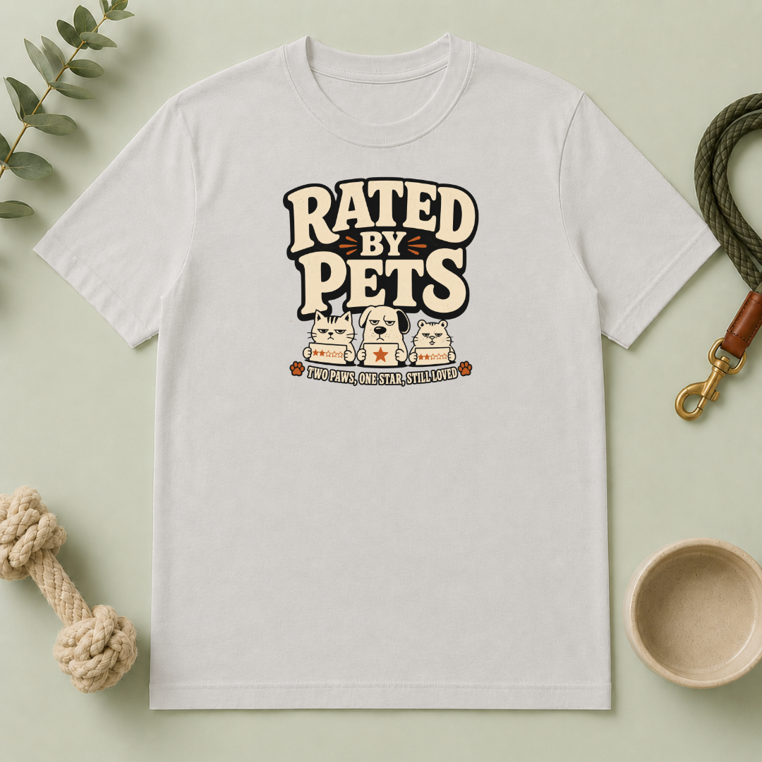Rated By Pets — Funny Retro Pet Lover Tee