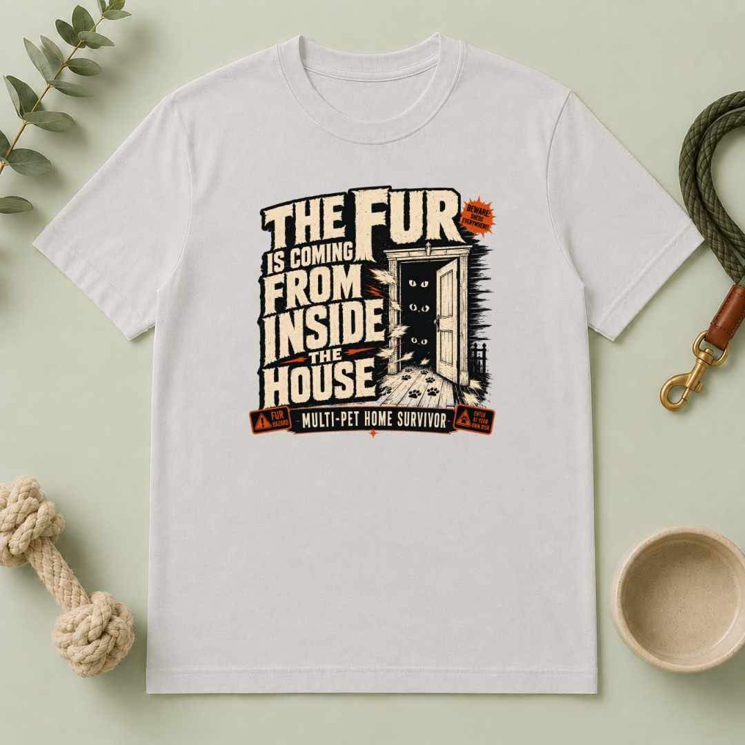 The Fur Is Coming From Inside the House Halloween T-Shirt