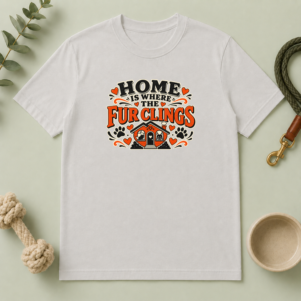 Home Is Where the Fur Clings Valentine Pet T-Shirt