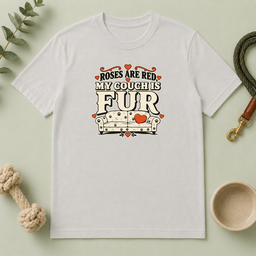 Roses Are Red My Couch Is Fur Valentine Pet T-Shirt