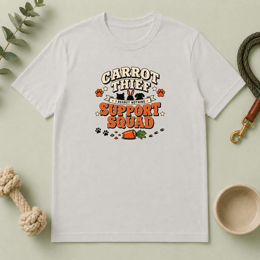 Carrot Thief Support Squad Multi-Pet Easter T-Shirt
