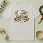Live Laugh Litterbox & Dog Bowl – Dog & Cat Rivalry T-Shirt