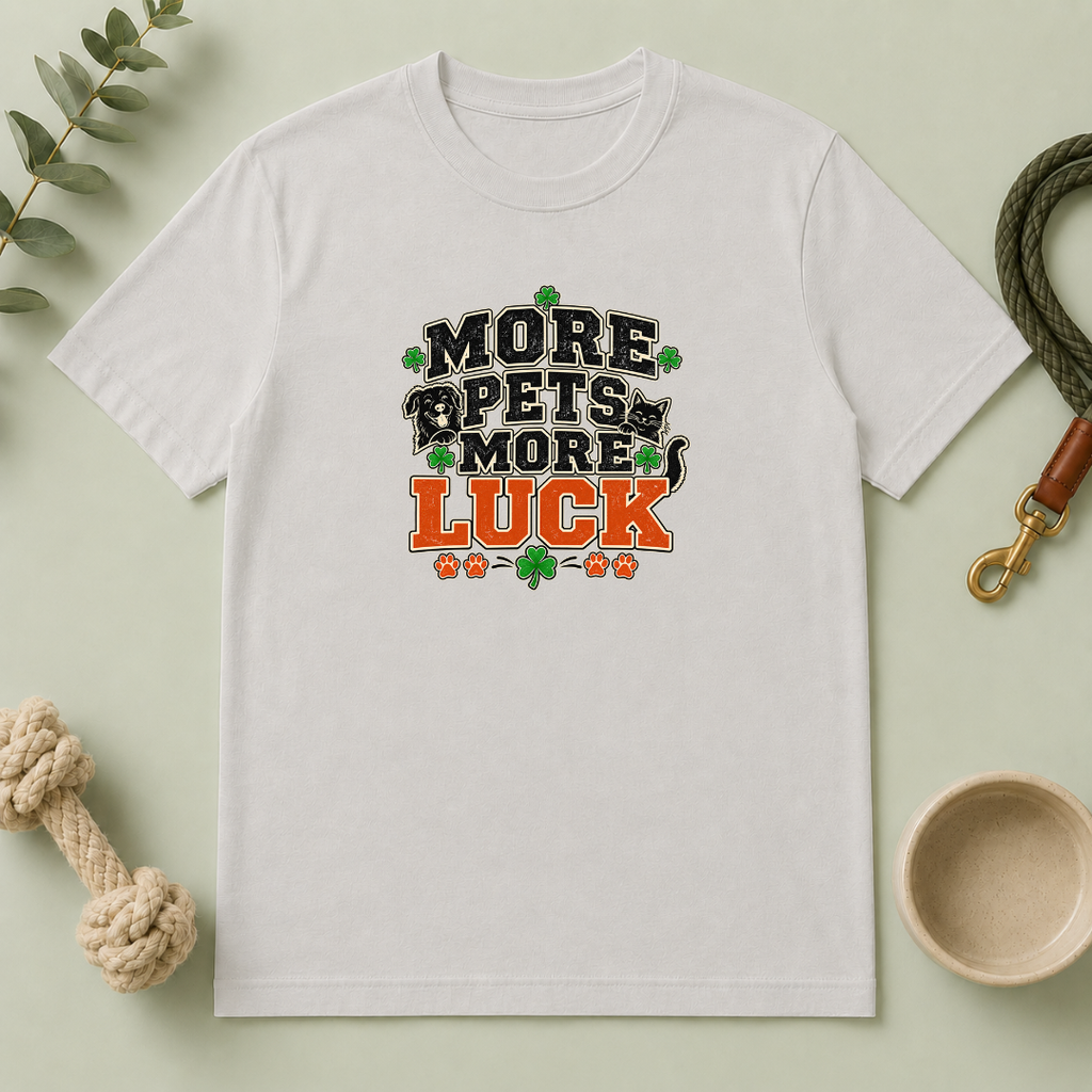 More Pets More Luck St. Patrick’s Day T-Shirt