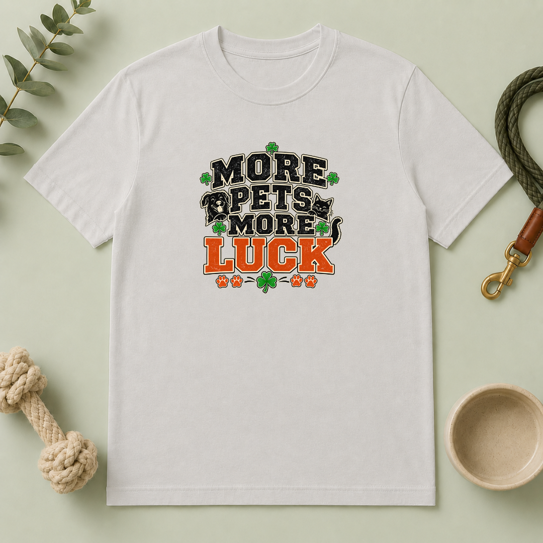 More Pets More Luck St. Patrick’s Day T-Shirt