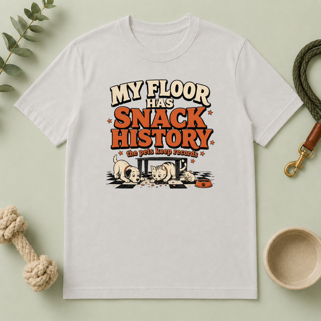 My Floor Has Snack History Multi-Pet Lifestyle T-Shirt