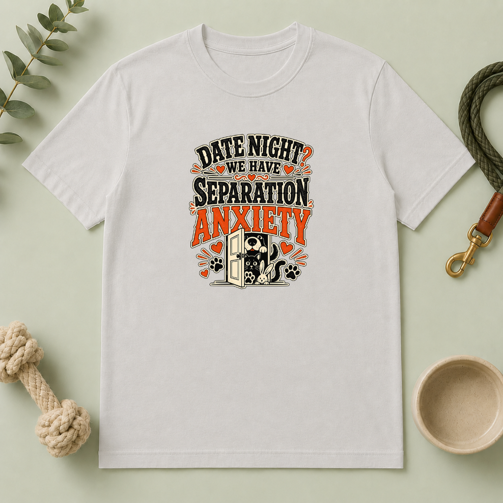 Date Night Separation Anxiety Valentine Pet T-Shirt