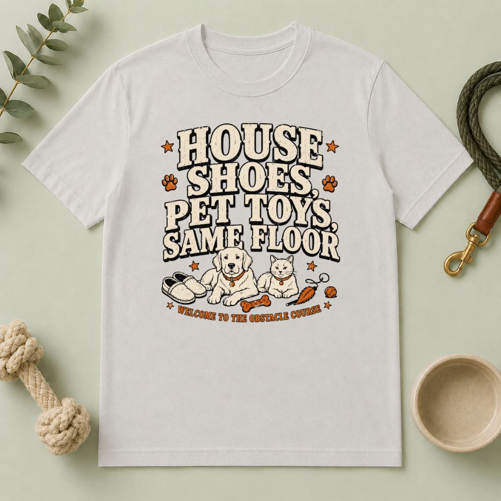 House Shoes, Pet Toys, Same Floor Multi-Pet Lifestyle T-Shirt