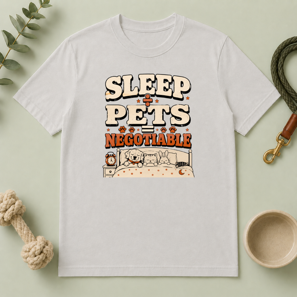 Sleep ?ú Pets = Negotiable Multi-Pet Math T-Shirt