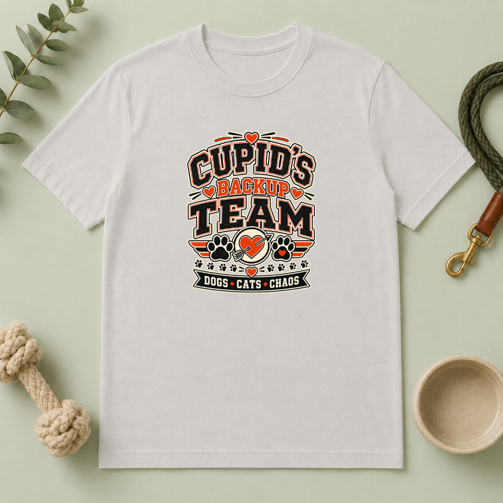 Cupid’s Backup Team Valentine Pet Lover T-Shirt