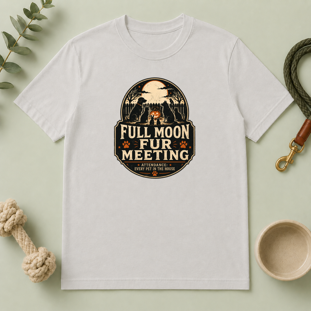 Full Moon Fur Meeting Halloween Pet T-Shirt