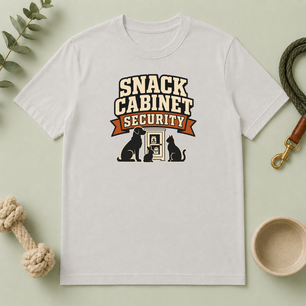 T-Shirt — “Snack Cabinet Security” Funny Pet Lover Tee