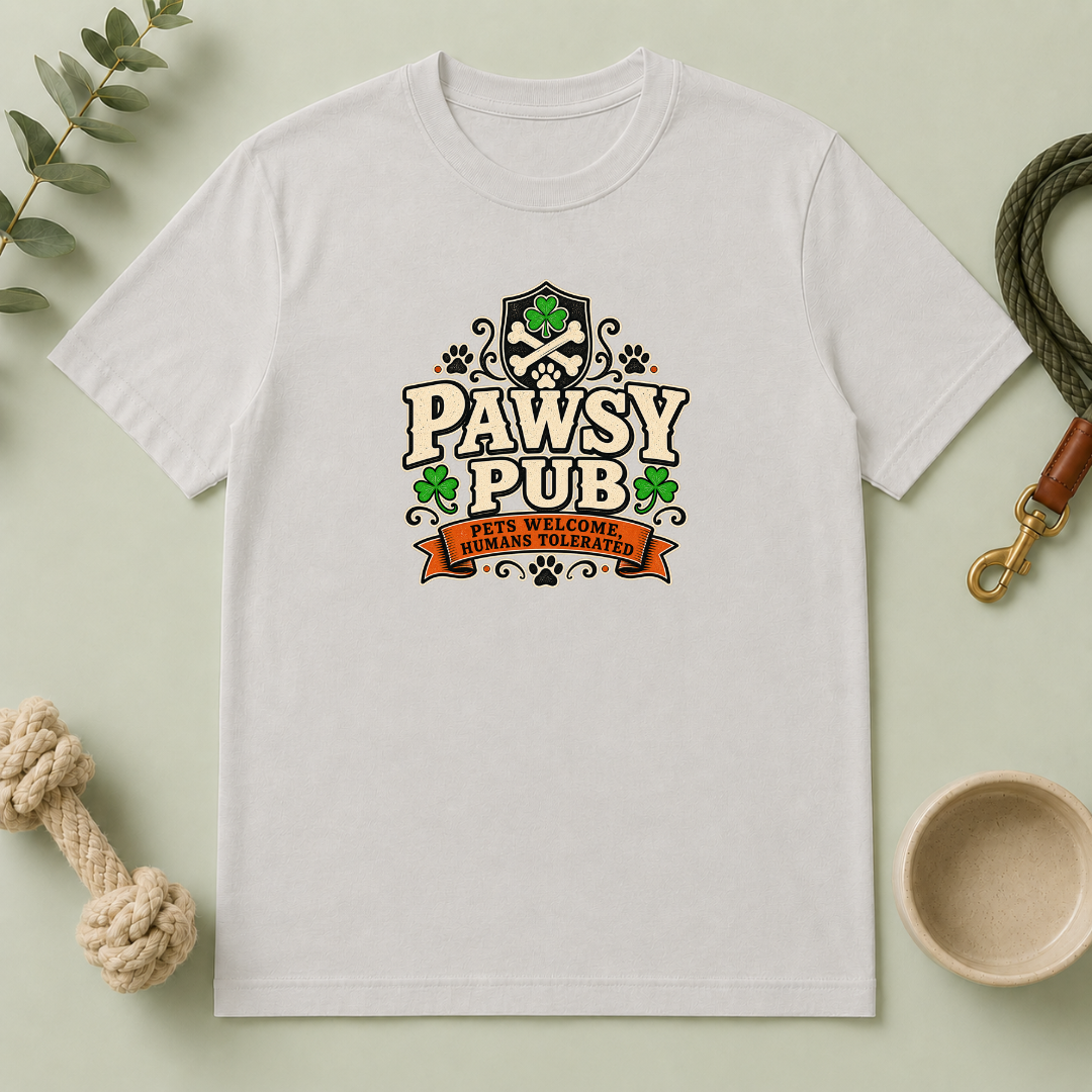 Pawsy Pub Pets Welcome St. Patrick’s Day T-Shirt