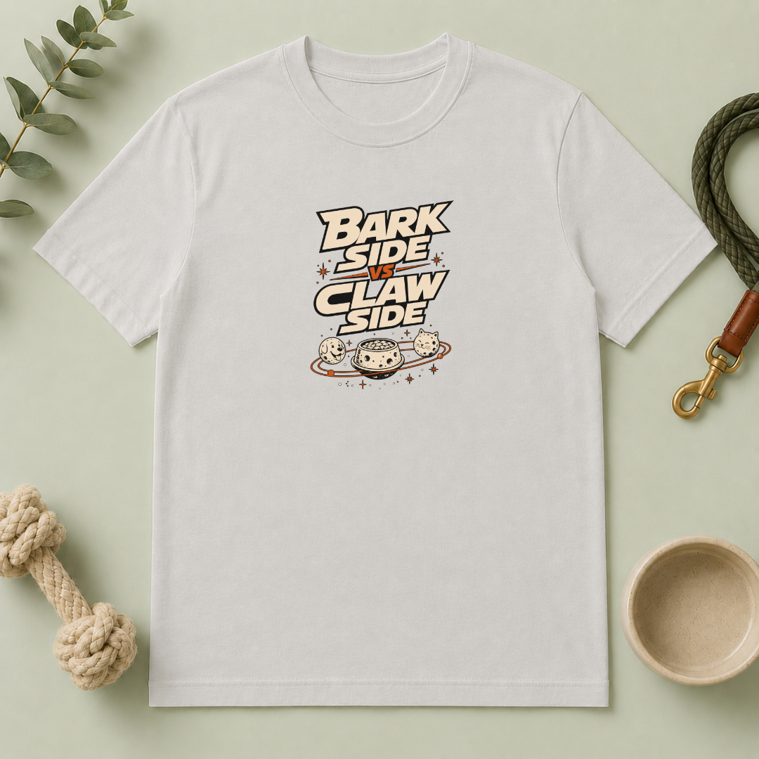 Bark Side vs Claw Side — Funny Pet Lover Tee