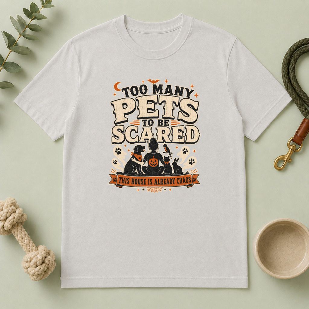 Too Many Pets to Be Scared Halloween T-Shirt