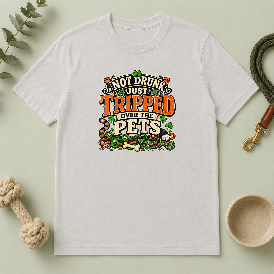 Not Drunk, Just Tripped Over the Pets St. Patrick’s Day T-Shirt