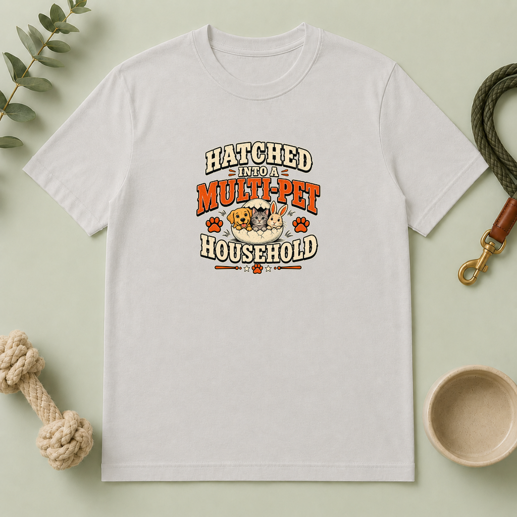 Hatched Into a Multi-Pet Household Easter Tee