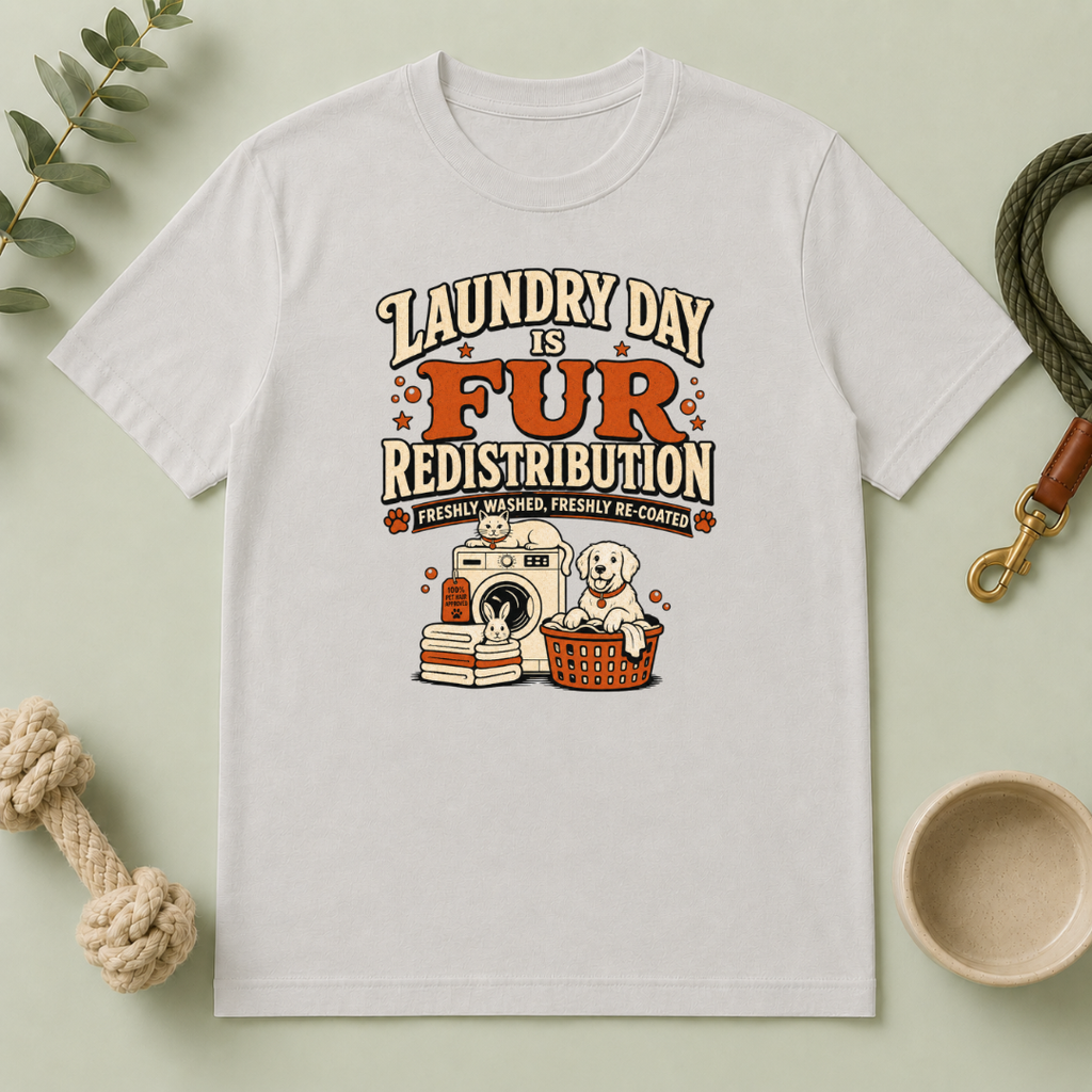 Laundry Day Is Fur Redistribution Multi-Pet Lifestyle T-Shirt