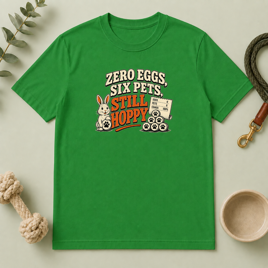 Zero Eggs, Six Pets, Still Hoppy Easter Tee
