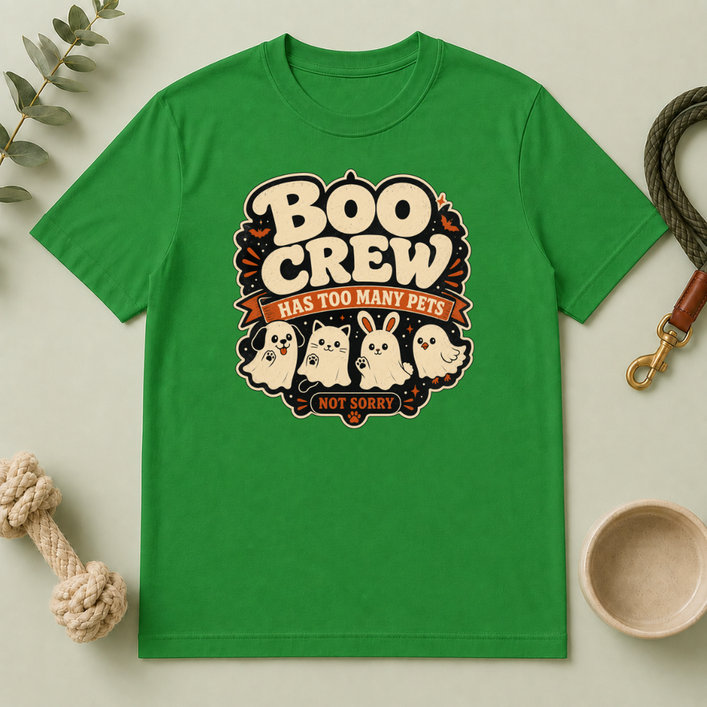 Boo Crew Has Too Many Pets Halloween T-Shirt