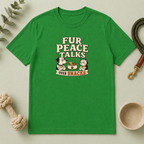 Fur Peace Talks Over Snacks – Dog & Cat Rivalry T-Shirt