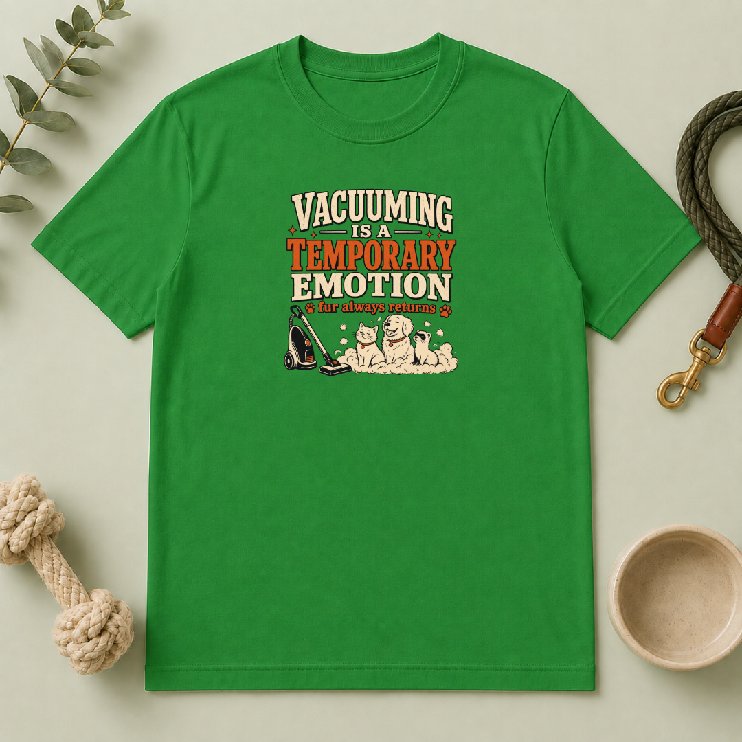Vacuuming Is a Temporary Emotion T‑Shirt