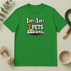 “1 Pet + 1 Pet = 7 Pets” Cute Pet Lover Tee