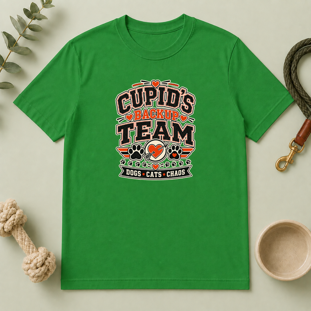 Cupid’s Backup Team Valentine Pet Lover T-Shirt