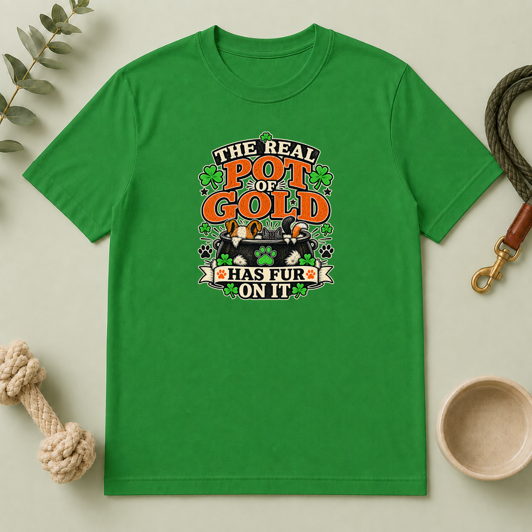 The Real Pot of Gold Has Fur on It St. Patrick’s Day T-Shirt