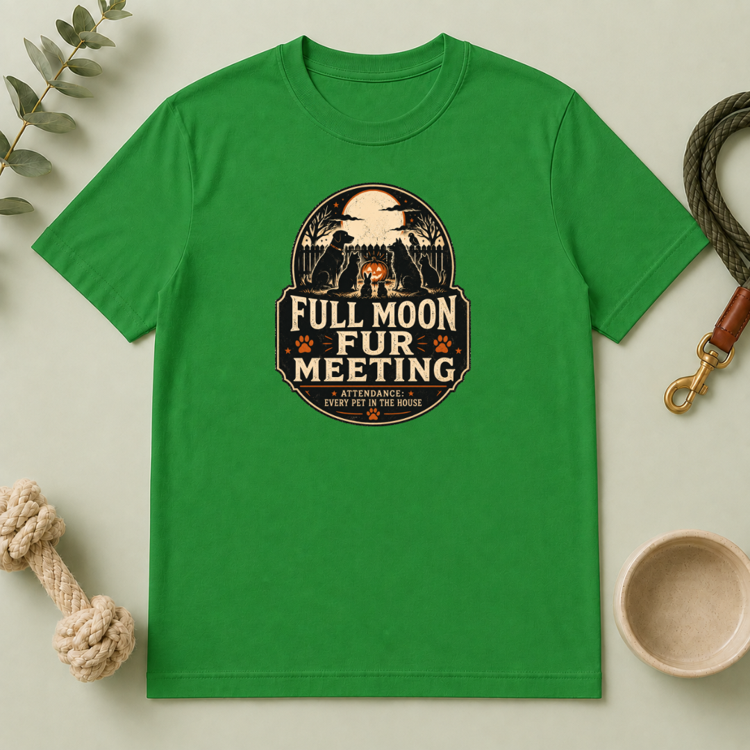 Full Moon Fur Meeting Halloween Pet T-Shirt