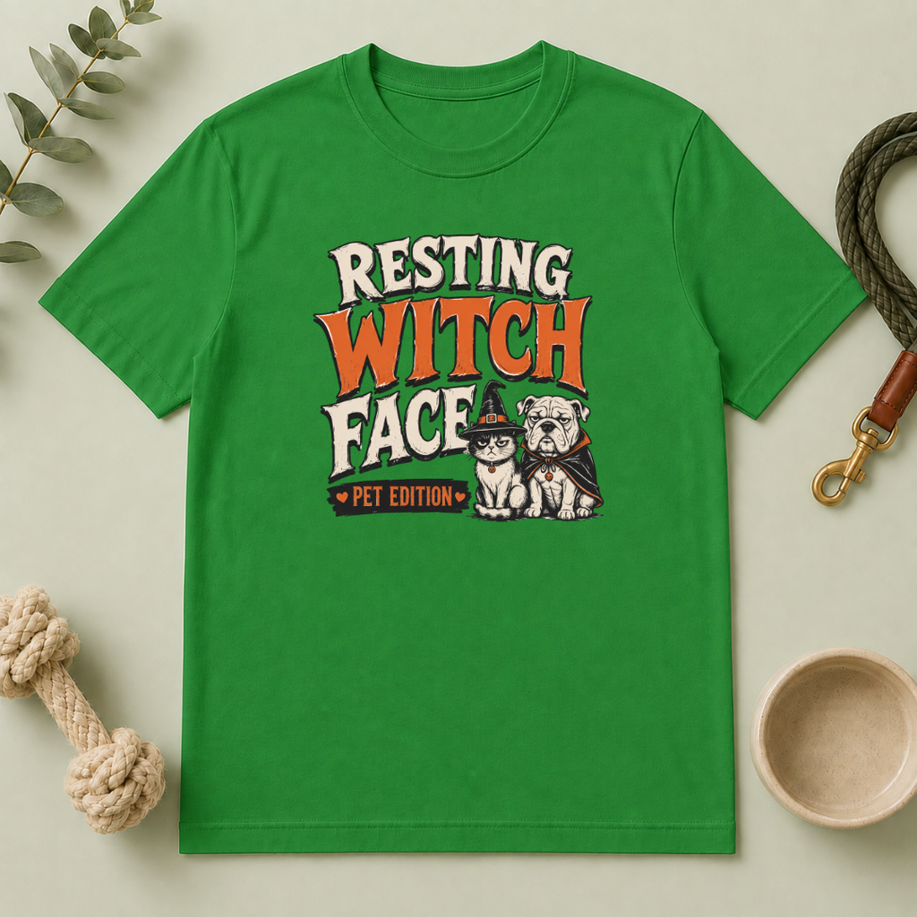 Resting Witch Face Pet Edition Halloween T-Shirt