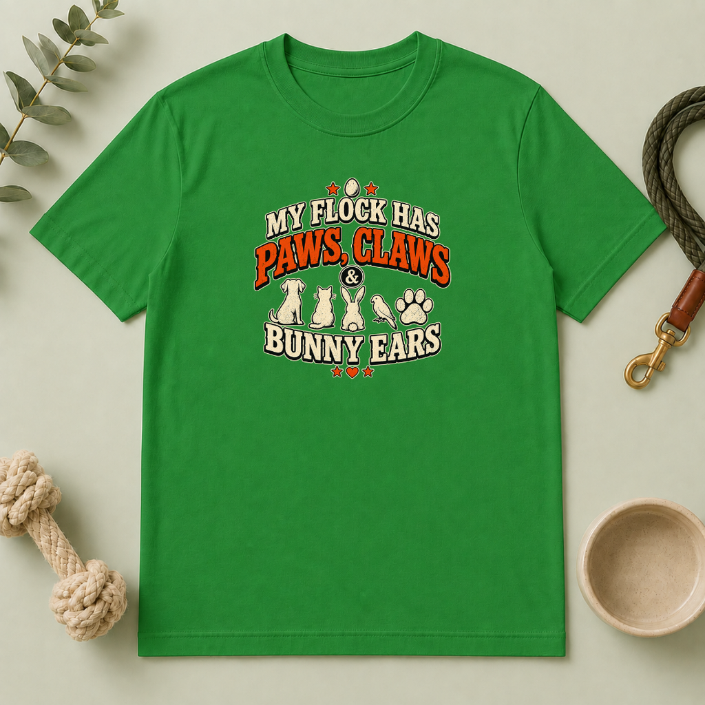My Flock Has Paws, Claws & Bunny Ears Tee