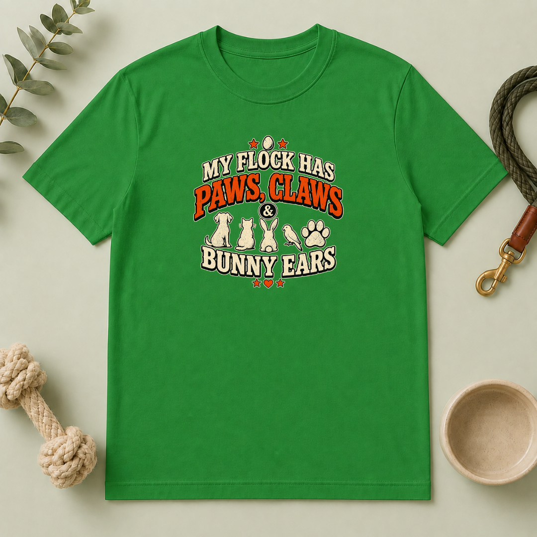 My Flock Has Paws, Claws & Bunny Ears Tee