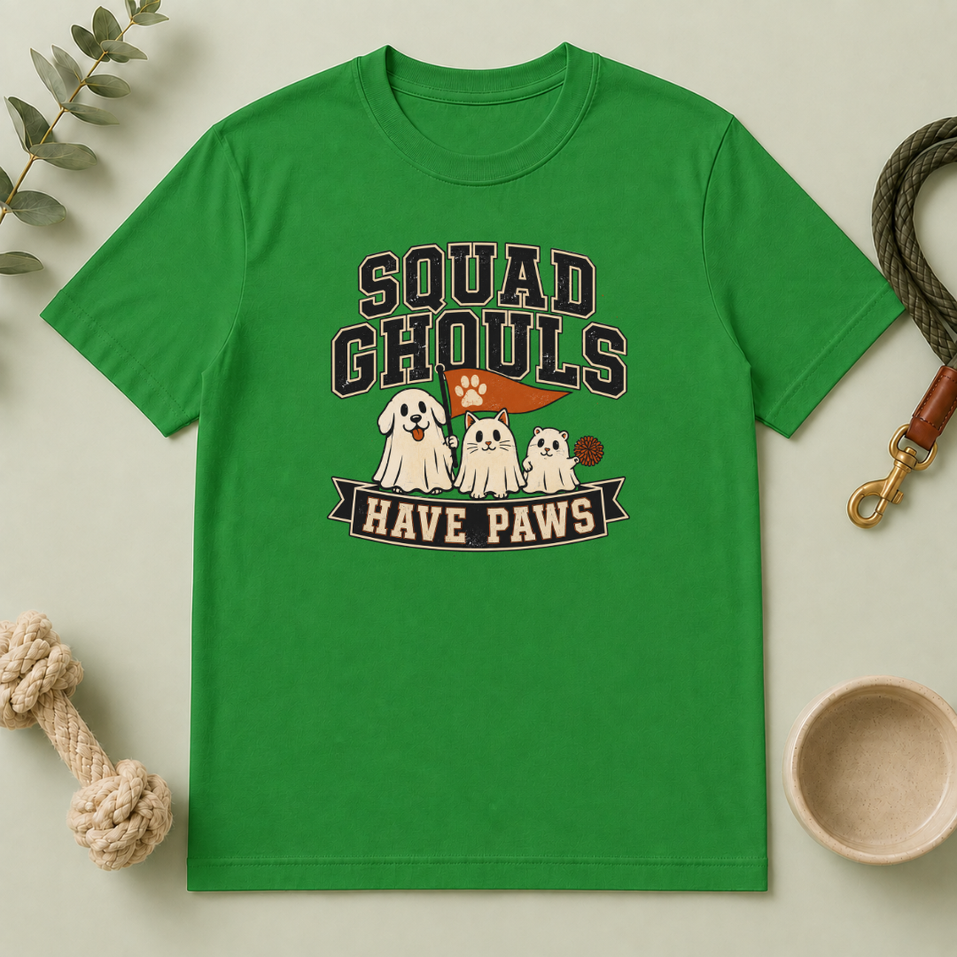 Squad Ghouls Have Paws Halloween Pet T-Shirt