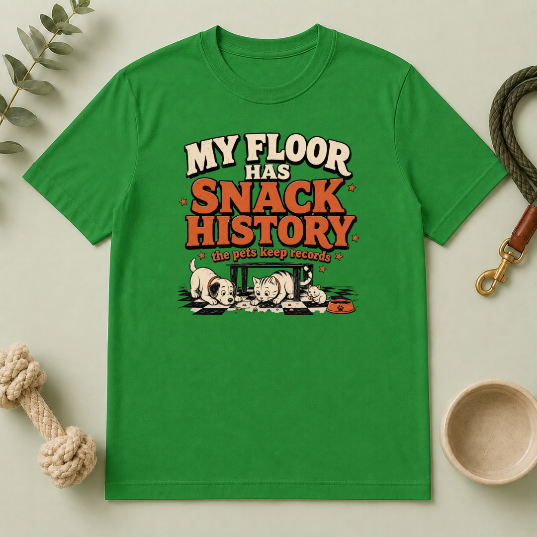 My Floor Has Snack History Multi-Pet Lifestyle T-Shirt
