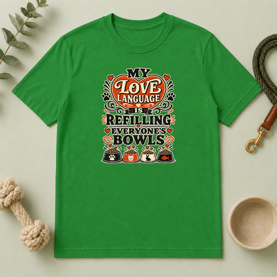 My Love Language Is Refilling Everyone’s Bowls Valentine Pet T-Shirt