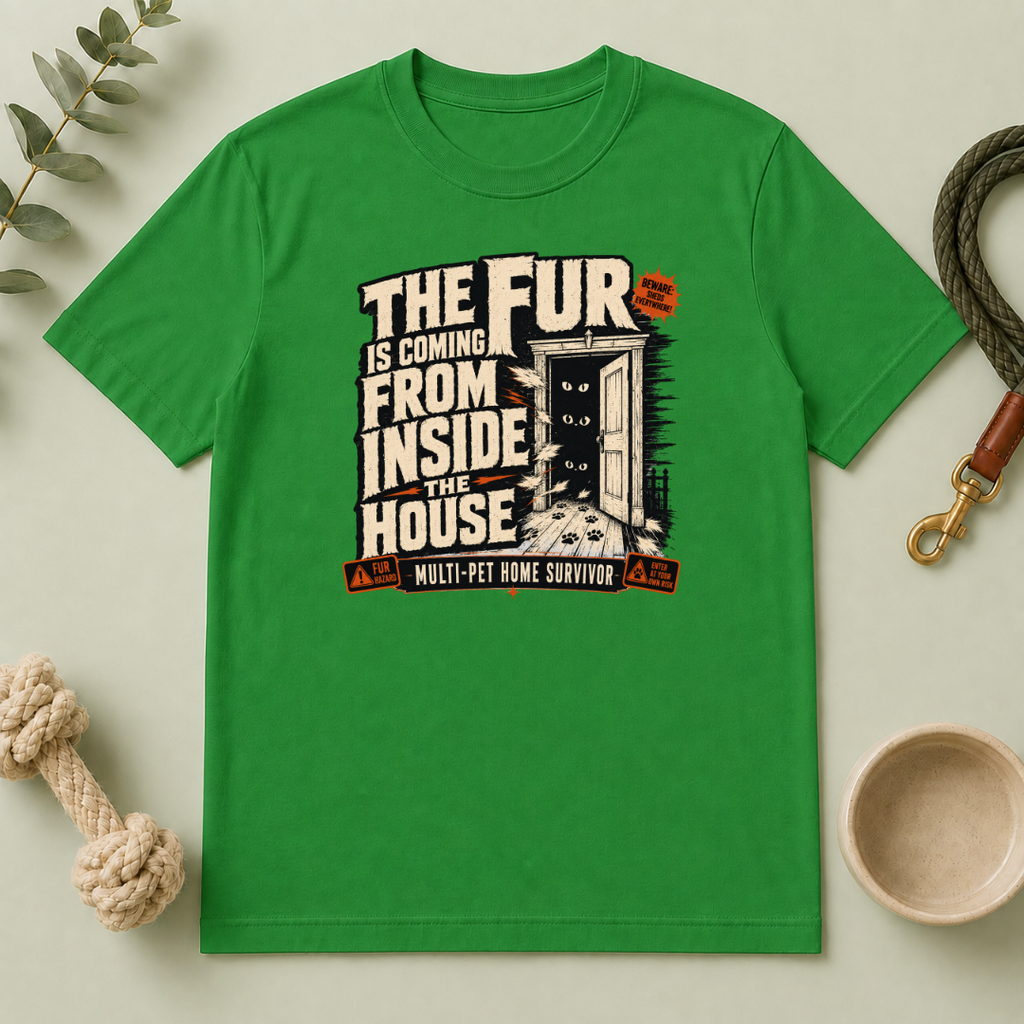 The Fur Is Coming From Inside the House Halloween T-Shirt