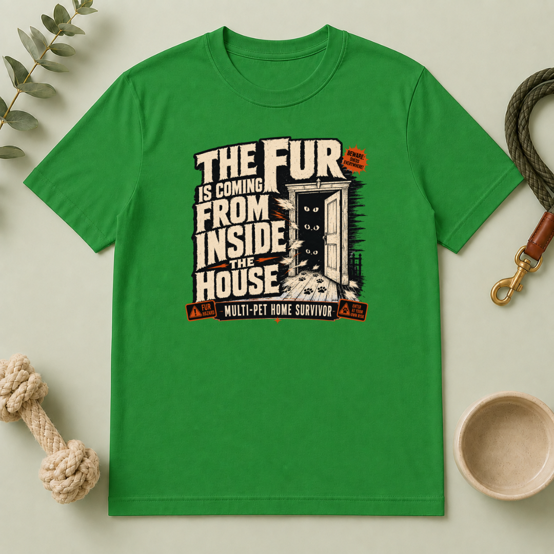 The Fur Is Coming From Inside the House Halloween T-Shirt