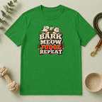 Bark Meow Judge Repeat – Funny Dog & Cat Pet Lover Tee