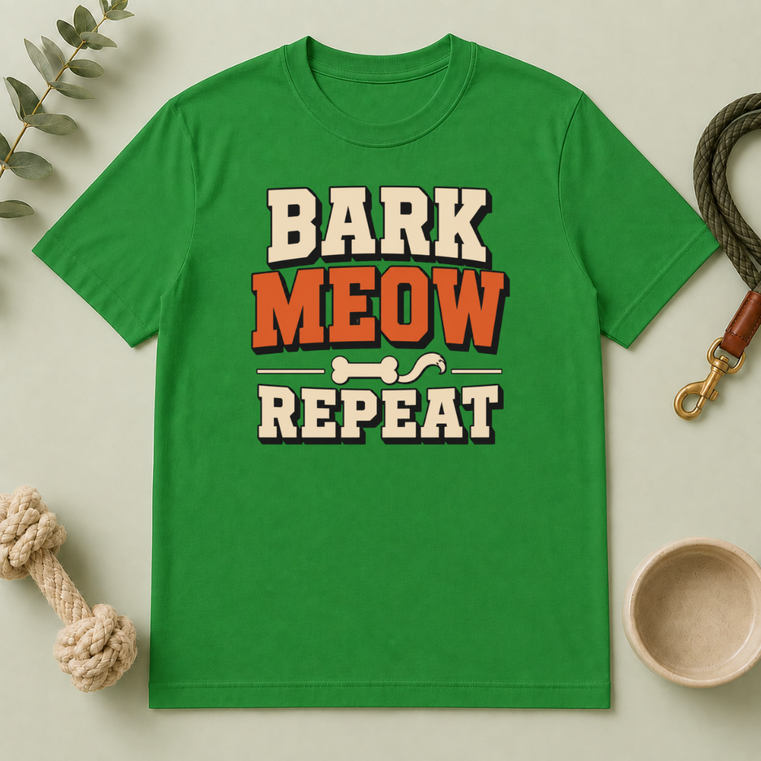 Bark, Meow, Repeat Tee