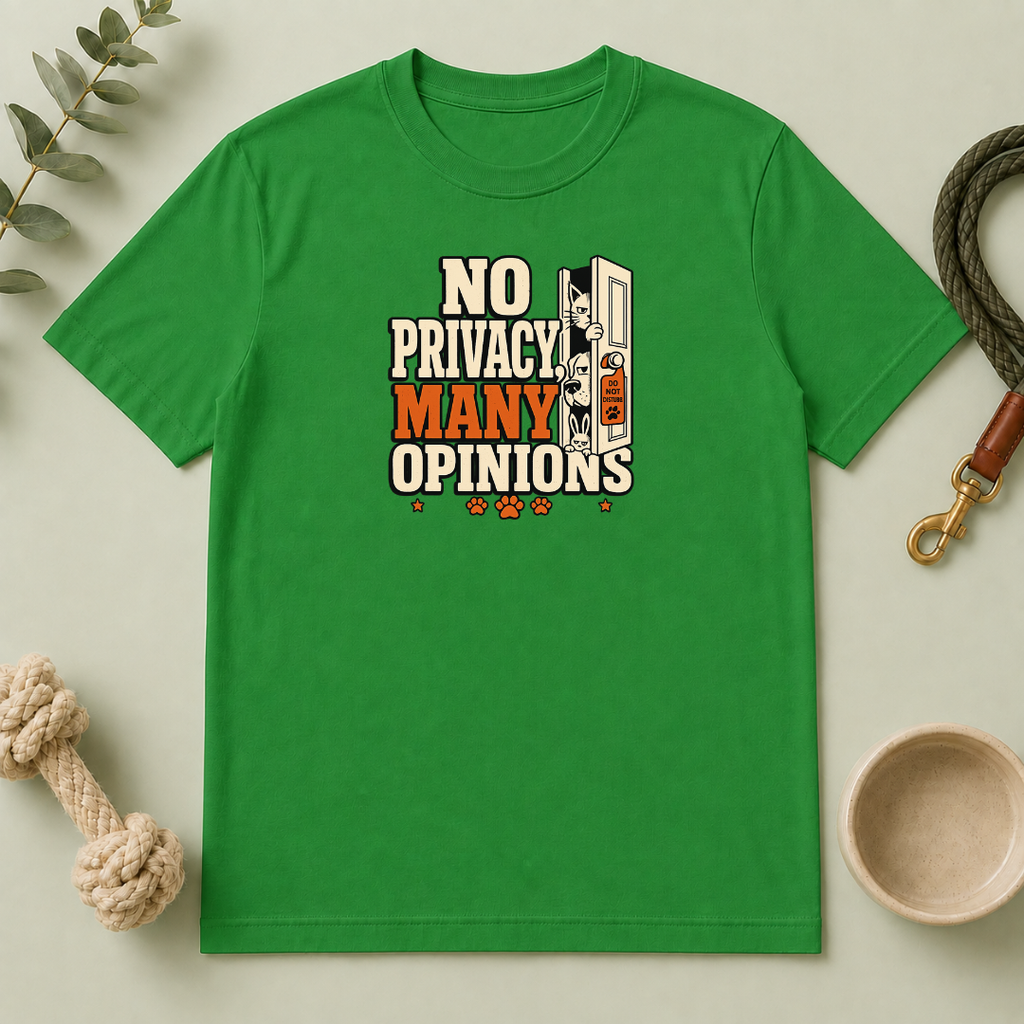 "No Privacy, Many Opinions" Retro Graphic Tee