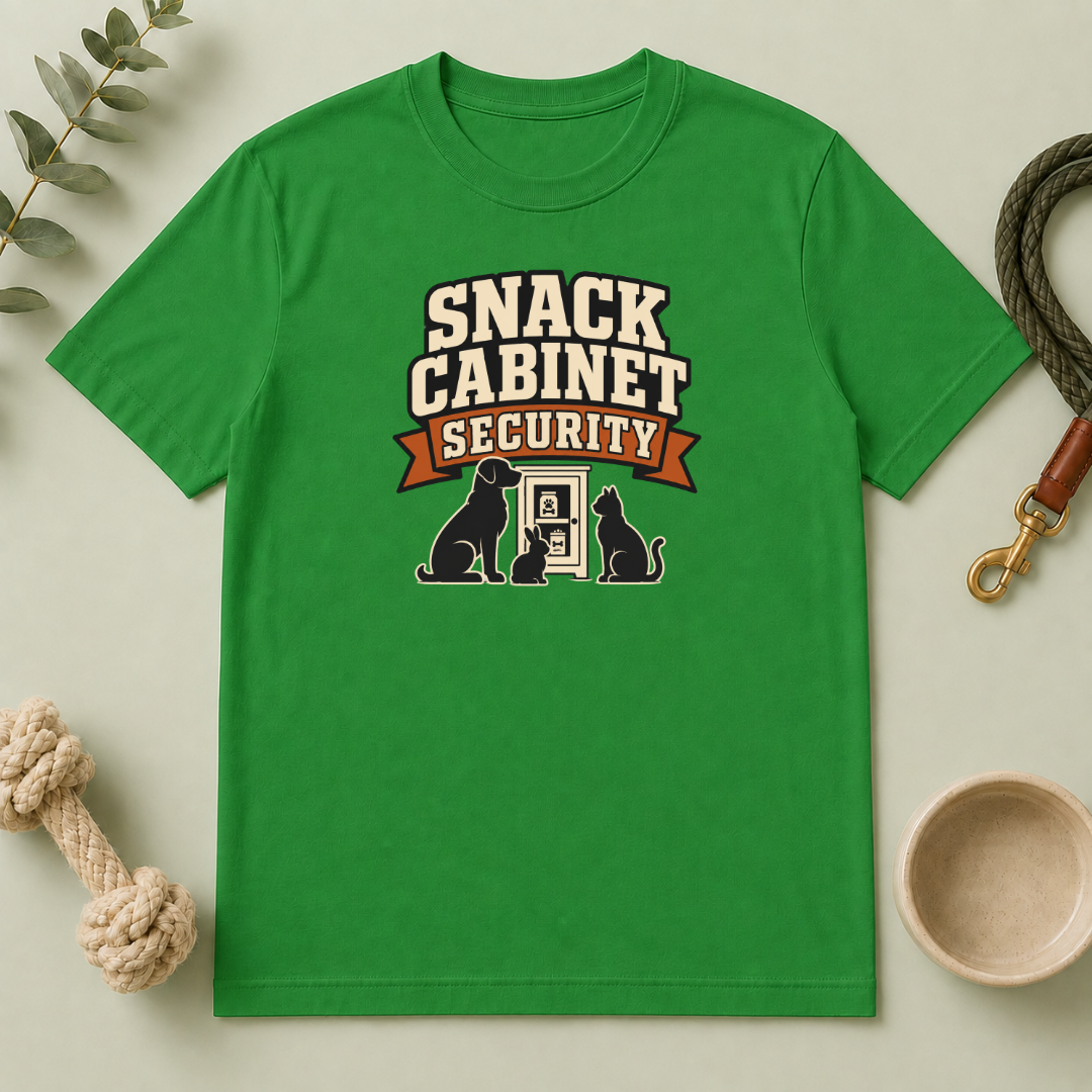 T-Shirt — “Snack Cabinet Security” Funny Pet Lover Tee