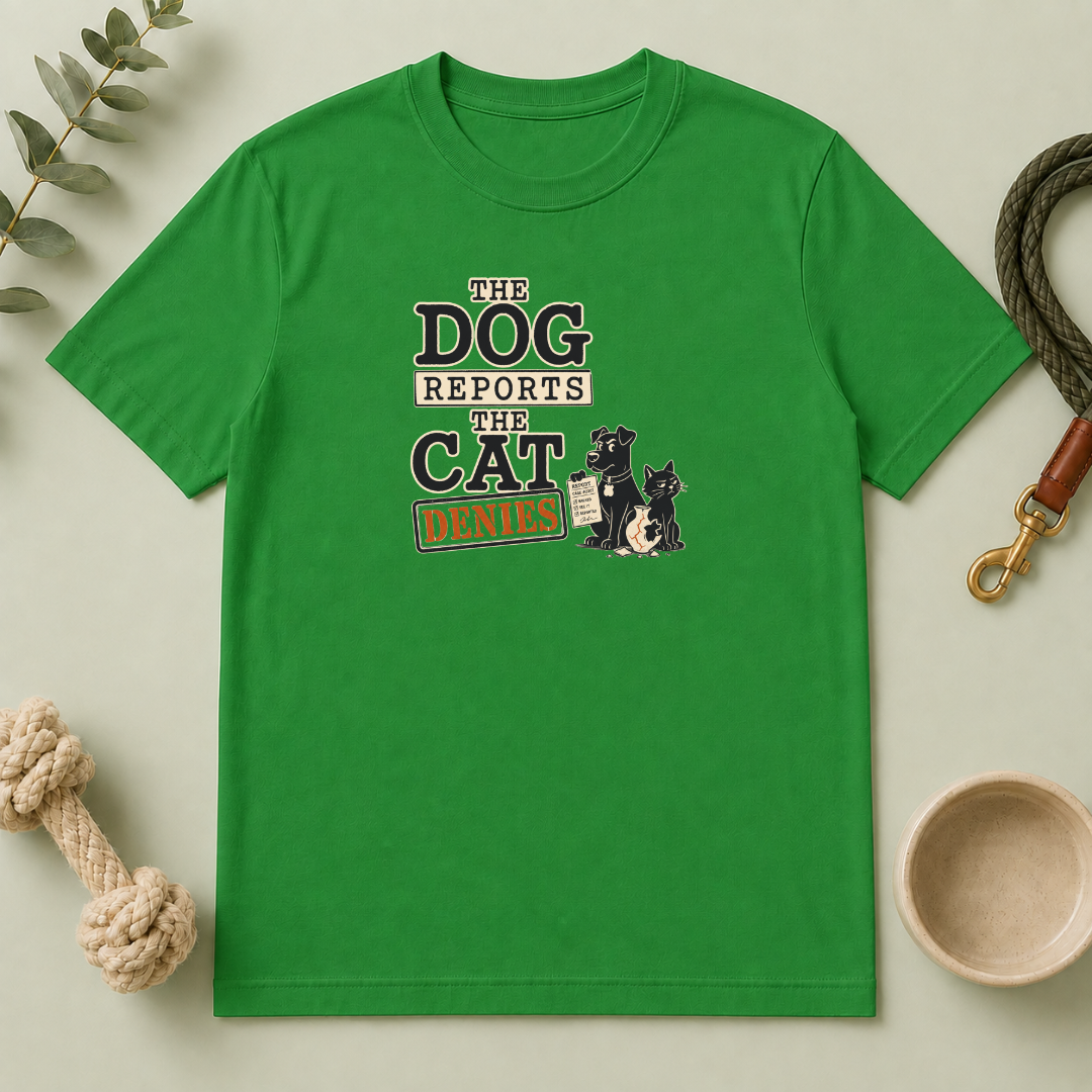 Dog Reports, Cat Denies T-Shirt