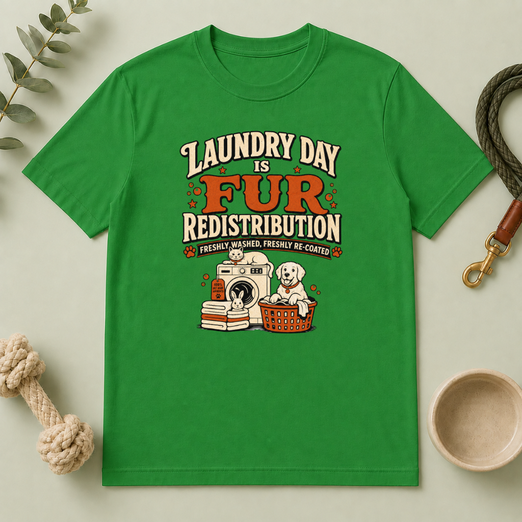 Laundry Day Is Fur Redistribution Multi-Pet Lifestyle T-Shirt