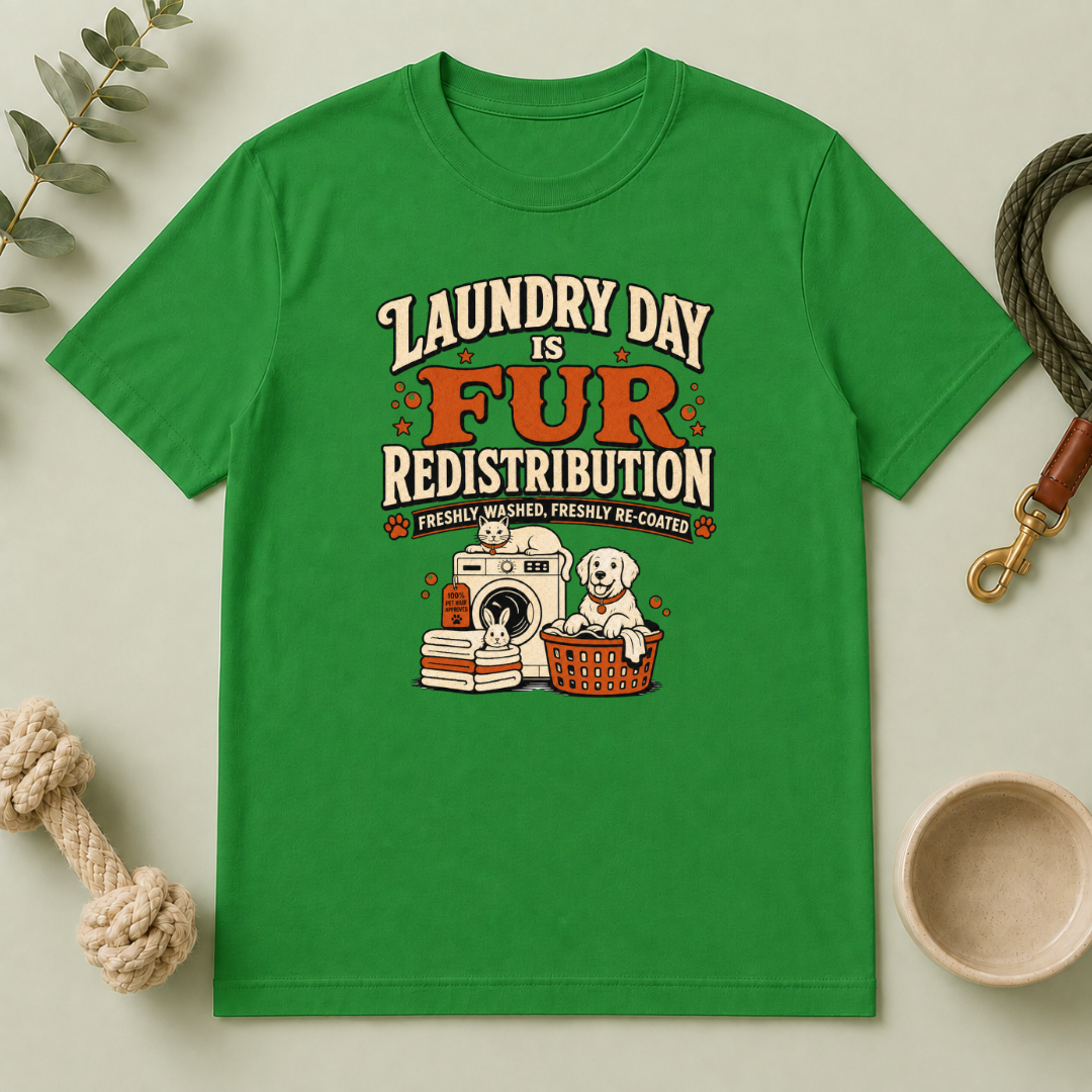 Laundry Day Is Fur Redistribution Multi-Pet Lifestyle T-Shirt